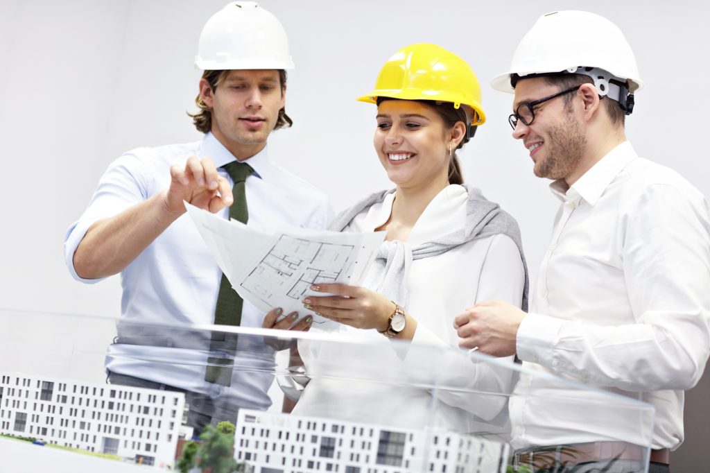Group of architects sharing their ideas